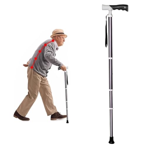 Mavcobo Bastones de Marcha Mayores con Altura Ajustable muletas Ligeras y Resistentes para Caminar para Mujeres Hombres y Adultos(A,38~105cm)