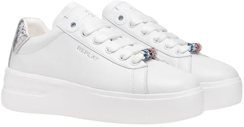 REPLAY Women's Low-Top Sneakers, 061 White, 4.5
