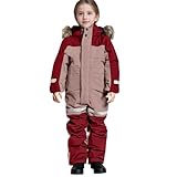 Kids Snow Suit One Piece Boys Girls Snowboard Suits Ski Jumpsuits Coveralls Outdoor Waterproof Windproof Snowsuits Jacket