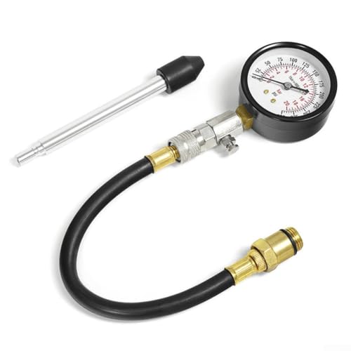 Kit testeur de compression pour moteur à gaz avec manomètre pour un diagnostic précis du moteur automobile et plage de mesure de 0 300 PSI pour des résultats fiables