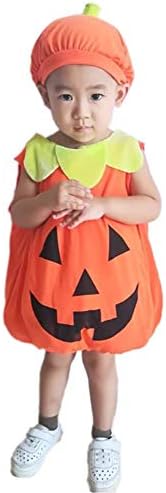 Disiao Orange Pumpkin Toddler's Costume for Children Kids Fancy Ball Christmas Halloween Party Cospaly