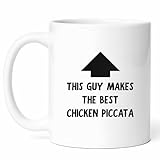 Best Chicken Piccata Cook Mug - Culinary Specialist Coffee Cup - Italian Food Lover Funny Gift From - Flavorful Dish Tea Mugs - Recipe Cups - 11 Oz Ceramic Gifts For Home Cooks, Birthday, Him, Her