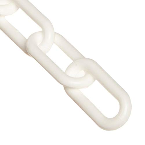Mr. Chain Plastic Barrier Chain, 2" Diameter, 100' Length, White by Mr. Chain - Used condition - CA$47.36