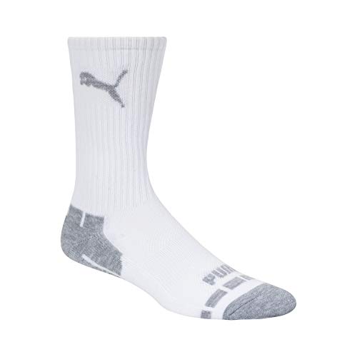 Puma Boys Puma 10 Pack Crew Socks, White/Multi, 9 11 Us #TOP1