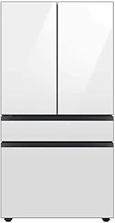 Samsung 29 Cu. Ft. Bespoke 4-Door French Door Refrigerator with Beverage Center, White Glass, RF29BB860012AA