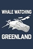 Whale Watching Greenland / Wale Beobachten Grönland: Notizbuch (6“ x 9“ ~ DinA5) 120 gepunktete Seiten (Dot Grid) Notizbuch / Tagebuch mit elegantem Pottwal-Motiv als Geschenk zu allen Anlässen