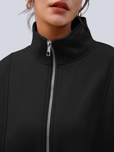 Image of AUTOMET Women's Quarter Zip Oversized Sweatshirt Fleece Mock Neck Pullover