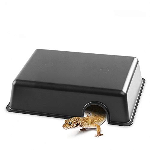 Wontee - Caja de escondite para reptiles (tamaño pequeño), diseño de cueva para serpientes, lagartos, leopardo, gecko, roedores, arañas