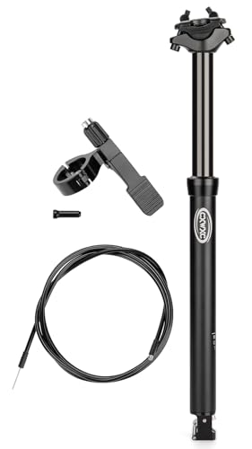 CXWXC Dropper Post 27.2/30.9/31.6mm - 125mm Travel Bike Seat Post - Dropper Seatpost Internal Cable Routing for Mountain Gravel Bikes eBike (27.2mm)