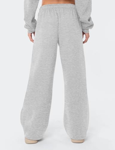HeSaYep Women's Fleece Lined Sweatpants Wide Leg Thermal Winter Warm Baggy Sweat Pants with Pockets2