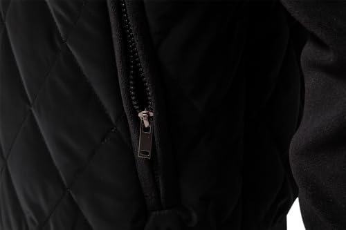 Mens Bomber Jackets Diamond Quilted Puffer Jacket Fall Winter Warm Padded Coats Rib Varsity Lightweight Coat Pockets3