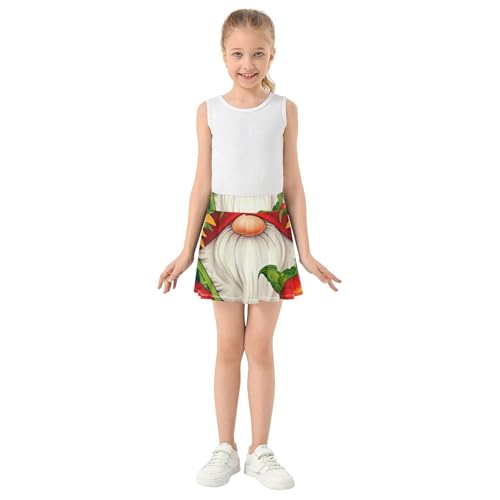 Gnome Sunflowers Kids Tennis Skirts Running Athletic Shorts for Girls Skorts Butterfly Skirt 4t3
