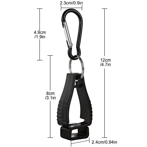 20PCS Glove Clips for Work, Glove Holder Clip Work Safety Clip for Construction Guard Labor, Glove Grabber Glove Keeper Belt Glasses Helmets Hanger Clamp Catcher (10PCS Black, 10PCS Orange)