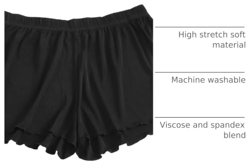 Image of Floerns Women's Plus Size Solid Pajama Shorts 2 Pack Soft Lounge Sleep Shorts