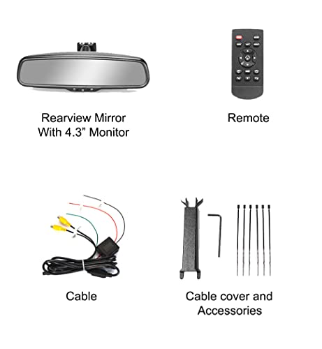 Master Tailgaters 10.5" OEM Rear View Mirror with 4.3" LCD Screen + Dimming + Compass & Temperature | Rearview Universal Fit | Auto Adjusting Brightness LCD | Anti Glare | Original Mirror Replacement by Master Tailgaters - Image 6