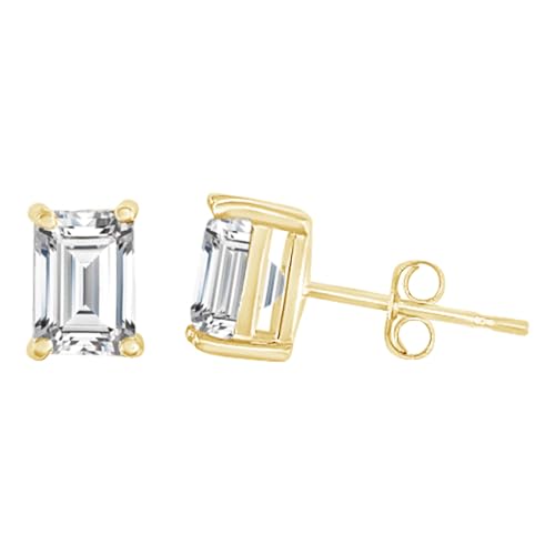 Houston Diamond District IGI Certified LAB GROWN Diamond Stud Earrings for women 4 Prong Push Back (E/F Color VS2/SI1 CLARITY)