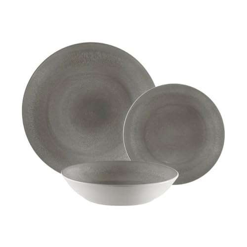 Vajilla Versa Pia Gris Porcelana 18 Piezas - Marca: Versa - EAN: 8420327551078 Vajilla Versa Pia Gris Porcelana 18 Piezas - Marca: Versa - EAN: 8420327551078
