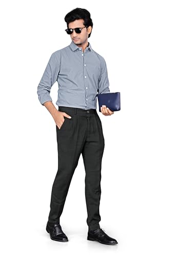 Image of EVERGLADE Men's Casual Shirt | Textured Poly Blend | Regular Fit | Full Sleeve