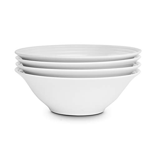 Stone Lain Eddy 16-Piece Dinnerware set for 4, Embossed Porcelain White Dinnerware Sets, Round Plates and Bowls by Stone Lain - Image 6
