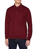 Klassischer Schnitt Trigema Herren Langarm Polo aus Sweat-Qualität