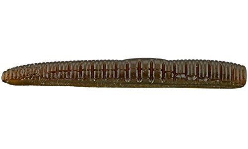 Roboworm N3-FFFB 3" Ned Worm Green Pumpkin Black Flake