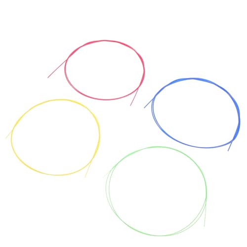 FUNOMOCYA 4pcs Ukulele Strings Ring Toss Rings Colorful Throwing Ring Stringed Musical Instruments Violin Parts Violin Accessories Outdoor Ring Toss Ring Game Small Violin Transparent Nylon