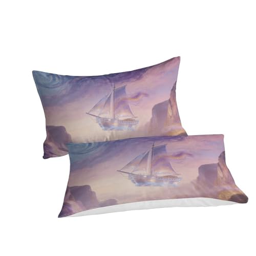 Housse de couette voilier 3D microfibres douce 135x200 - 3