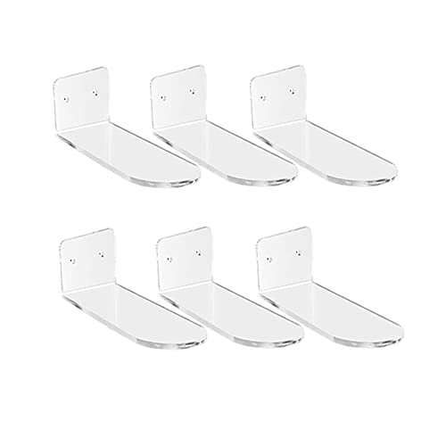 Floating Shoe Display (Wall Mount) for Displaying Shoes, Clear Sneaker Shelves to Display and Showcase Your Top Collection Shoes, Shop Shoe Wall Shelf, Room Decor,Acrylic Shoe Organizer(Set of 6)