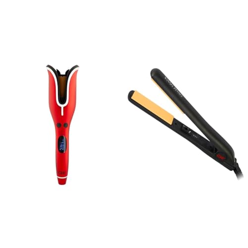 CHI Spin N Curl Ceramic Rotating Curler y Plancha de Pelo Negra miniatura 1