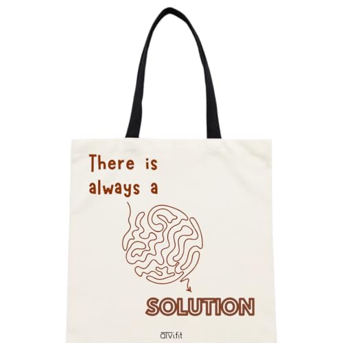 Image of Trendy Cotton Tote Bags for Women Designs - 15.5 inchx15 inch - Perfect for College, Office, Yoga, and Everyday Use