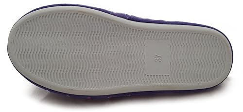 Image of VRITRAZ Unisex Adult Comfort Closed Toe Warm Fur Home Clogs Indoor Slipper for Women