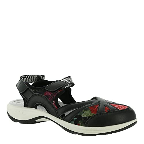 Easy Spirit Women's Esplash Mary Jane Flat, Black/White, 6.5 Narrow2