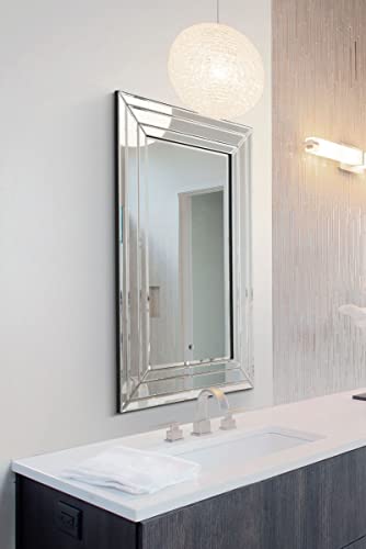 MirrorOutlet Espejo de Pared Grande Veneciano Moderno, Biselado, 60 cm x 90 cm