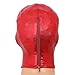 Venjoe Unisex Adults Spandex Zentai Mask Hood Headgear Head Full Cover for Cosplay Halloween Costume Red One Size