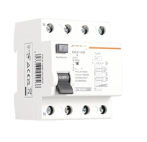 Disjoncteur Type B EKL6-100B 4P protégé pour recharger votre voiture électrique à la maison