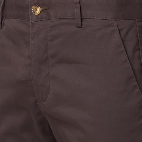 Image of Park Avenue Men's Regular Fit Mid Rise Neo Fit Cotton Blend Solid Pattern Flat Front Casual Chinos