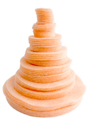 Image of Playfully Ever After Peach Craft Felt Circles (Mixed Size Pack - 56pc)