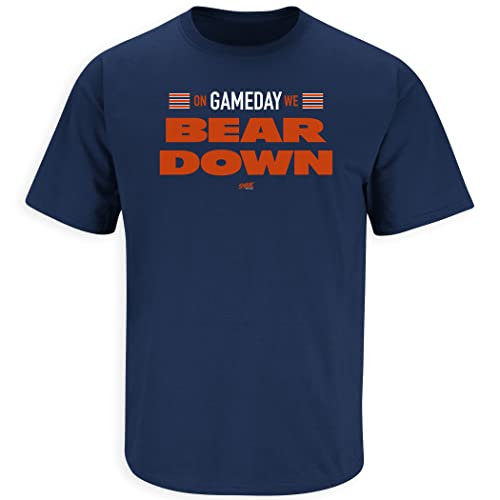 Smack Apparel Gamedays T-Shirt for Chicago Football Fans (SM-5XL) (Navy Short Sleeve, X-Large)
