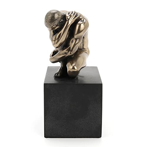 Figura Masculina Desnuda Llorando 4.38 in Estatua Decorativa miniatura 2