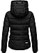 Navahoo Damen Winterjacke warme Steppjacke mit hohem Kragen und Verstellbarer Kapuze Amayaa Black Gr. M