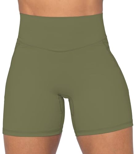 Image of Sunzel No Front Seam Biker Shorts for Women with Pockets, Yoga Workout Gym Bike Shorts with Tummy Control | 3, 5 Or 8-Inch Inseam, High Waisted, No Front Seam, Side Pockets, Buttery Soft, Compression Fit, Squat Proof, Tummy Control