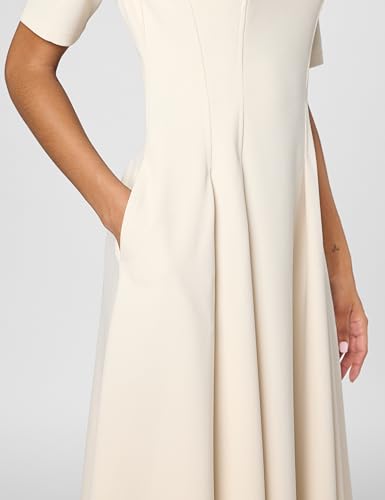 Image of Maggy London Womens Short Sleeve Double Pleat Midi DressDress
