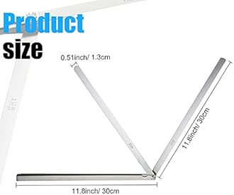 Hotop 25 Blades Steel Feeler Gauge Tapered Feeler Gauge Set Stainless Steel Dual Marked Metric and Imperial Measuring Tool for Measuring Gap Thickness or Width (0.038-1.02 Mm)