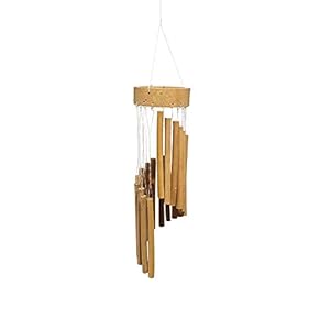 VIE Naturals Tubular Bamboo Wind Chimes, 35cm