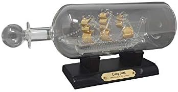 Ship in a Bottle - A Boat Model Glass Ornament Useful for Decorative Accessories, with Gold Plated Ship on Wooden Stand, Making it a Royal Gift for your Loved Ones on Special Occasions (Mayflower)