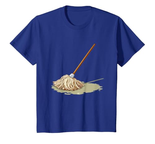 Funny mop up Outfit T-Shirt, Youth, Royal Blue, 2T