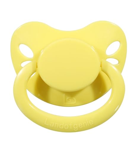 Landofgenie Chupete para Adulto Bigshield Tamaño Adulto Chupete-Mariposa Amarillo Landofgenie Chupete para Adulto Bigshield Tamaño Adulto Chupete-Mariposa Amarillo