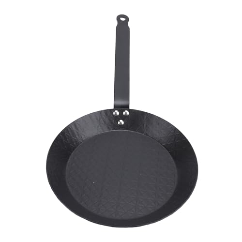 YDuupxe Sartén, Sartén Antiadherente de Acero Al Carbono con Cómodo, sin Humo para Filete, Huevo, Pescado, Utensilios de Cocina Multifuncionales para Interiores y Exteriores (Los 24cm)