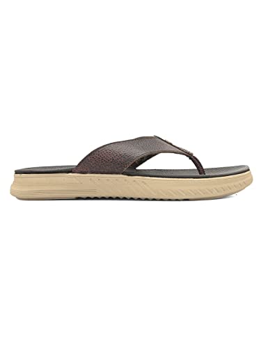 Image of ALBERTO TORRESI African Leather Thongs for Men with Extra Padded Flexible Footbeds Brown