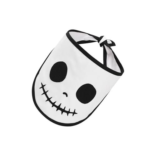 Hunde-Krawatte, Bandana, Totenkopf-Muster, Halloween-Zubehör, bequem, waschbar, Polyester, Haustier-Mode, Lätzchen, Schal, Partykleidung, Haustier-Urlaubszubehör